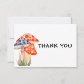 Cute Mushroom Flat Hartelijk dank Bedankkaart (Voorkant)
