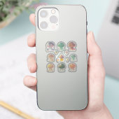 Cute Mushroom Holographic Pack Sticker (Telefoon)