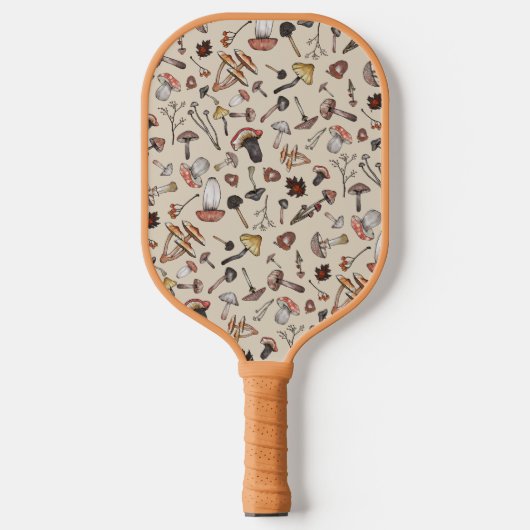 Cute Mushroom Pattern Modern Trendy Pickleball Paddle (Voorkant)