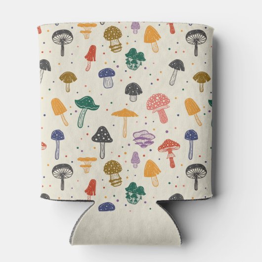 Cute Mushroom Pattern Modern Trendy Style Blikjeskoeler (Achterkant)