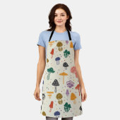Cute Mushroom Pattern Modern Trendy Style Schort (Gedragen)