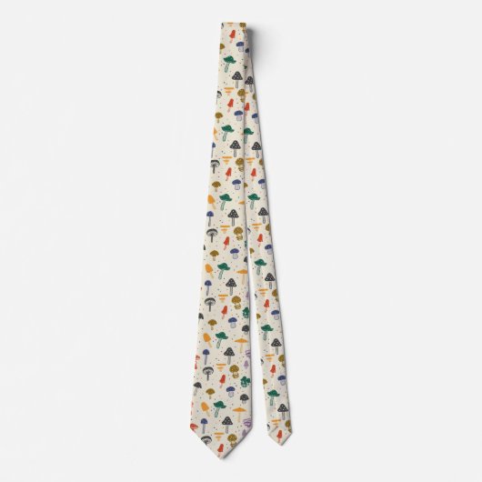 Cute Mushroom Pattern Modern Trendy Style Stropdas (Voorkant)