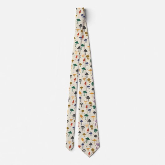 Cute Mushroom Pattern Modern Trendy Style Stropdas (Achterkant)