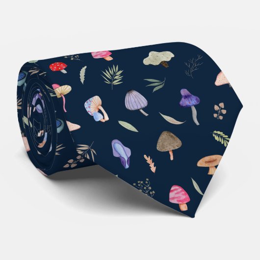 Cute Mushroom Pattern Modern Trendy Style Stropdas (Opgerold)