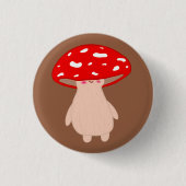 Cute Mushroom Ronde Button 3,2 Cm (Voorkant)