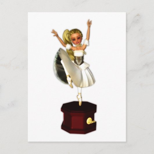 Cute Music Box Dancer Briefkaart (Voorkant)