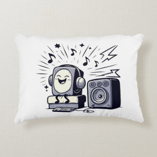 Cute Music Lover – Fun Cartoon Music Pillow Accent Kussen