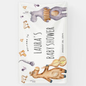 Cute Musical African Animals Baby shower Spandoek (Verticaal)