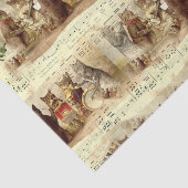 Cute  Musical Cat Band Tissuepapier (Detail)