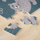 Cute Musical Cats Pattern Kinder Legpuzzel (Zijkant)