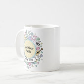 Cute Musical Doodles Kids Custom Photo  Name Mug (Devant gauche)