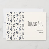 Cute Musical Notes Motif Merci (Devant)