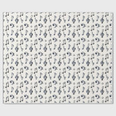 Cute Musical Notes Patroon Cadeaupapier (Vlak)