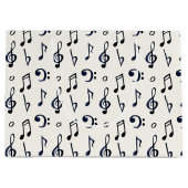 Cute Musical Notes Patroon Groot Cadeauzakje (Voorkant)