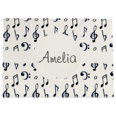 Cute Musical Notes Patroon Groot Cadeauzakje (Achterkant)