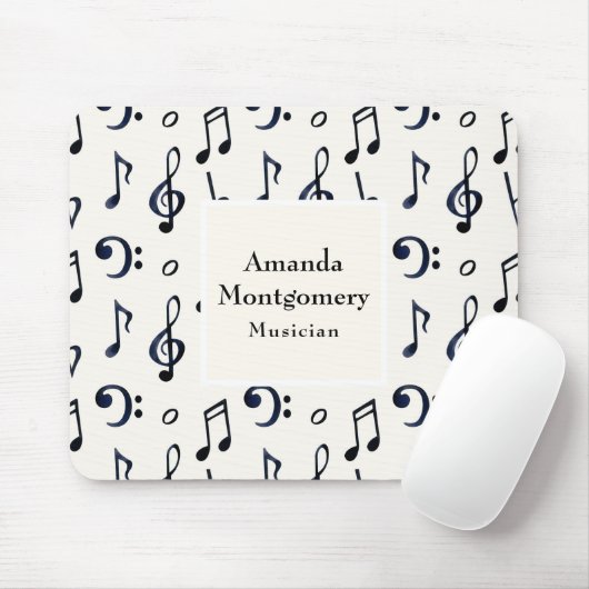 Cute Musical Notes Patroon Muismat (Met muis)