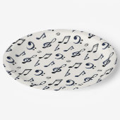 Cute Musical Notes Patroon Papieren Bordje (Gekanteld)