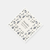 Cute Musical Notes Pattern Birthday Servet (Hoek)