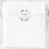 Cute Musical Notes Pattern Hartelijk dank Ronde Sticker (Tas)