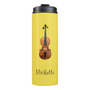 Cute Musical Violin Custom Thermosbeker