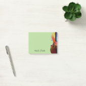 Cute Musical Violin Green Post-it® Notes (Kantoor)