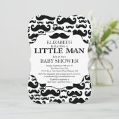 Cute Mustache Bash Boys Baby shower Kaart (Staand voorkant)