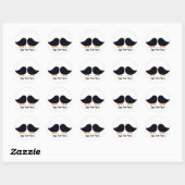 Cute Mustache Bird Stickers (Vel)