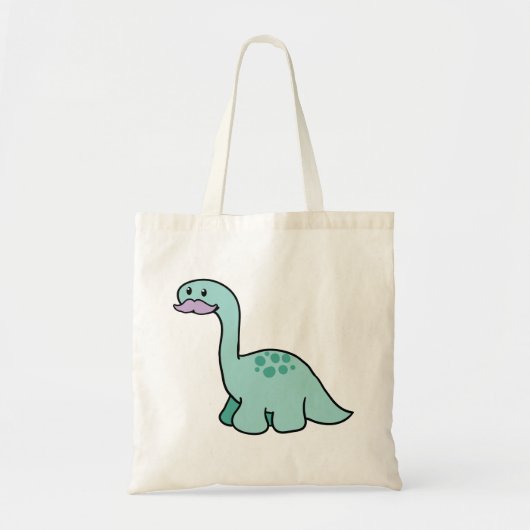 Cute Mustache Dinosaur Tote Bag (Voorkant)