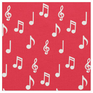 Cute Muzieknoten Musician Teacher Stof