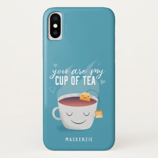 Cute My Cup of Tea | Naam toevoegen Case-Mate iPhone Case (Achterkant)