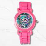 Cute Mystical Chat Kitten animal céleste<br><div class="desc">Cute Mystical Cat Kitten Celestial Animal eWatch Watches présente un mignon chat mystique assis dans de jolies fleurs sauvages. Créé par Evco Studio www.zazzle.com/store/evcostudio</div>