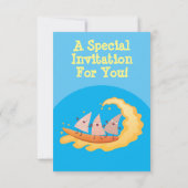 Cute nachos chips de maïs de surf invitation (Dos)