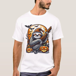 Cute Nacht Luiaard Halloween Klassiek T-Shirt