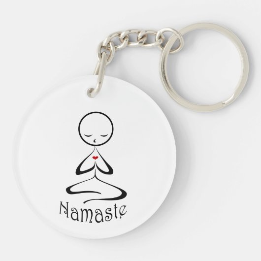 Cute Namaste sleutelhanger (Achterkant)
