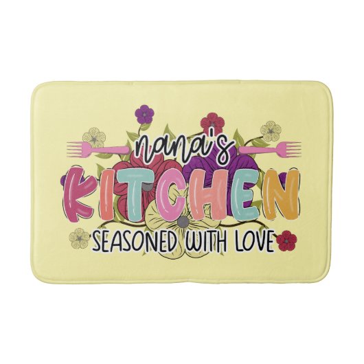 Cute Nana's Kitchen woordkunst Badmat (Voorkant)