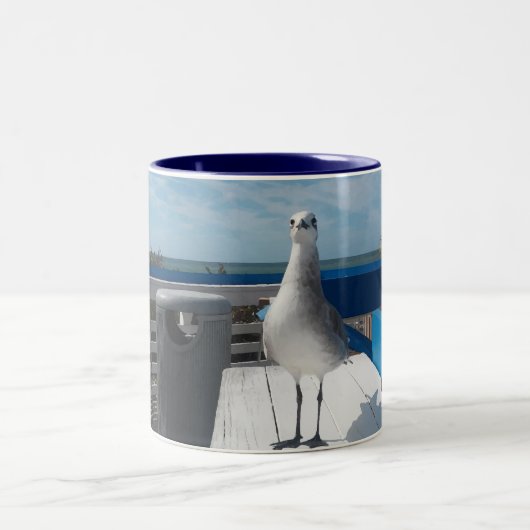 Cute Napels FL Seagull Print Coffee Mok (Center)