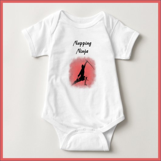 Cute Napping Ninja Baby Bodysuit