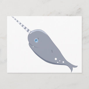 Cute Narwhal Briefkaart