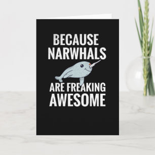 Cute Narwhal Gifts   Narwhal Lover Love Narwhals Kaart