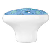 Cute Narwhal Pattern Keramische Knop (Zijkant)