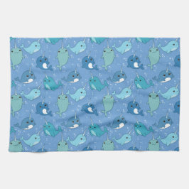 Cute Narwhal Pattern Theedoek