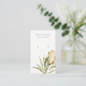 Cute Native Banksia Floral Earring Display Visitekaartje (Staand voorkant)