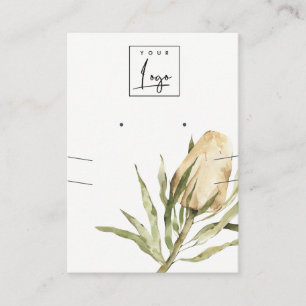 Cute Native Banksia Floral Earring Ketting Visitekaartje