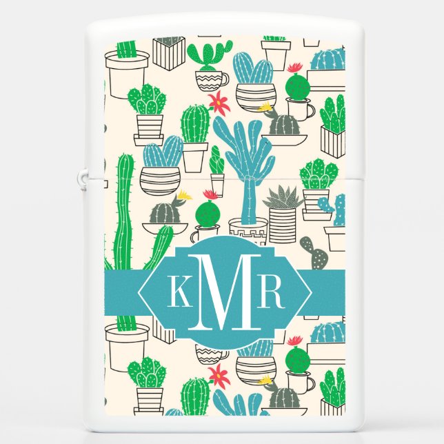 Cute Natural Floral Cacti Pattern (Voorkant)