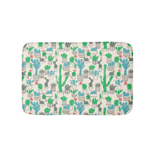 Cute Natural Floral Cacti Pattern Badmat