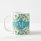 Cute Natural Floral Cacti Pattern Koffiemok (Links)