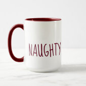 Cute Naughty en Nice Kerstmis Mok (Links)