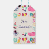   Cute Nautical Birthday Cadeaulabel (Achterkant)