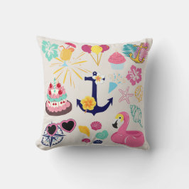 Cute Nautical Birthday Kussen