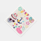 Cute Nautical Birthday Servet (Hoek)